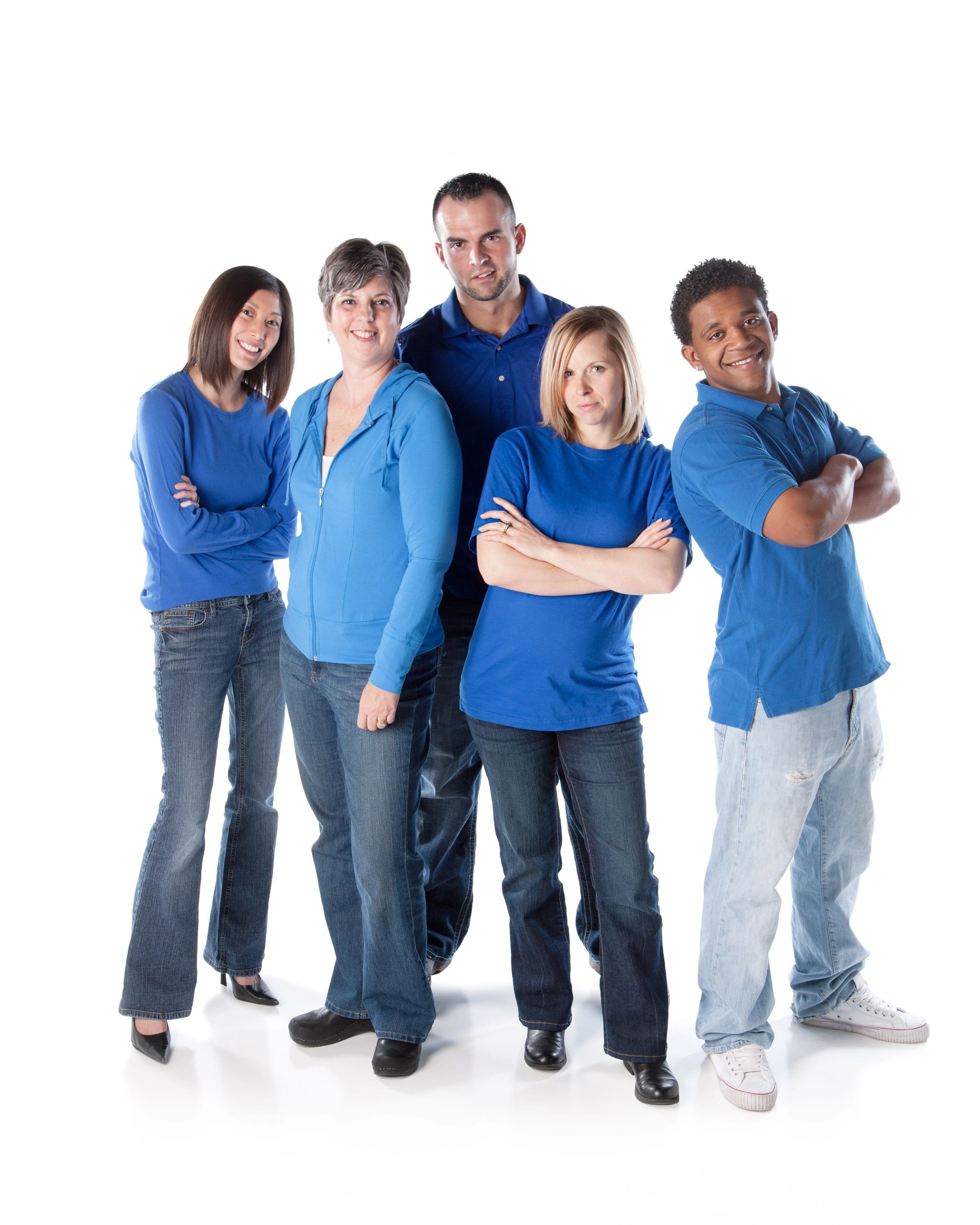 Church volunteer team standing together